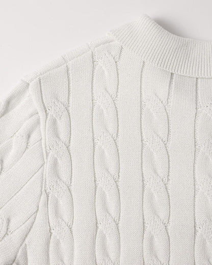 FLORENCE Cable Knit Polo