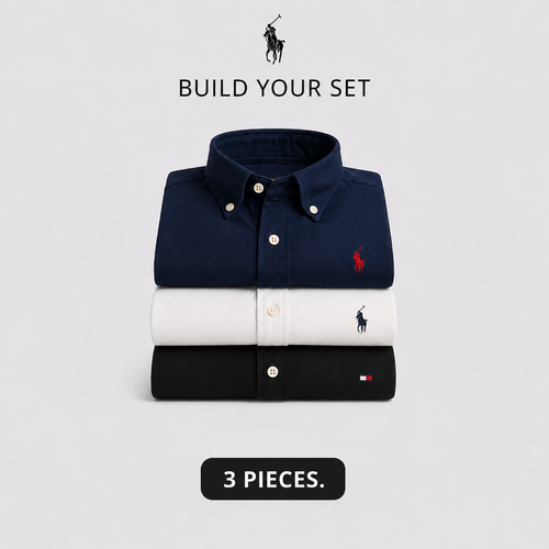 3-Piece Premium Oxford Shirt Set