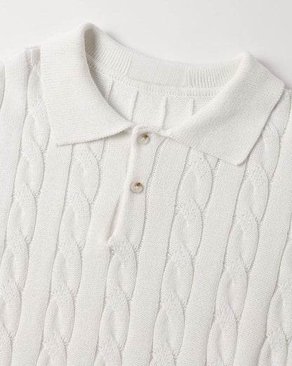 FLORENCE Cable Knit Polo