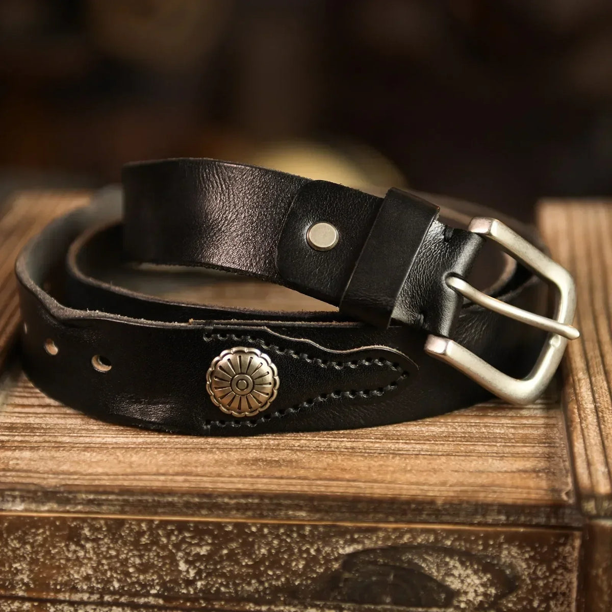 Handcrafted Leather Western Belt