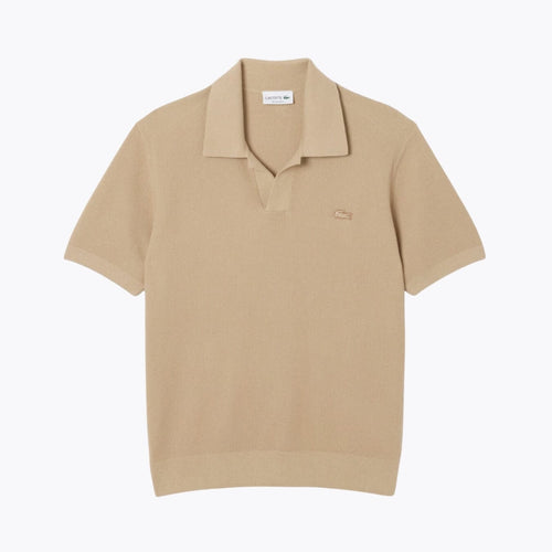 L.C Cotton Blend Open Polo Collar Sweater